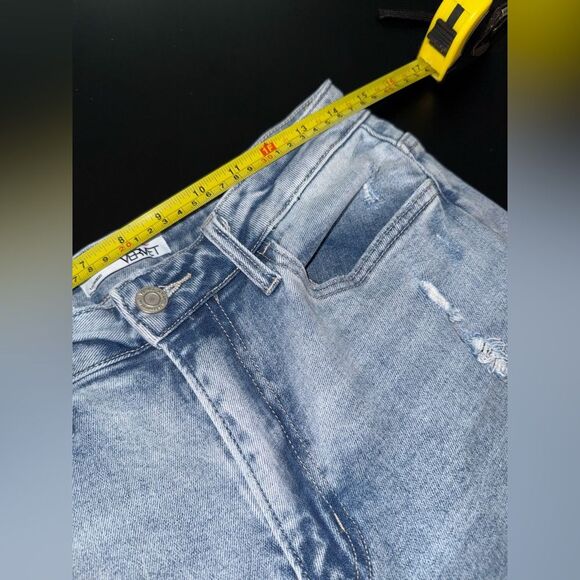 Vervet Millman Erika Mom Destressed Jeans In Medium Blue Wash Size 28 EUC - Picture 9 of 12